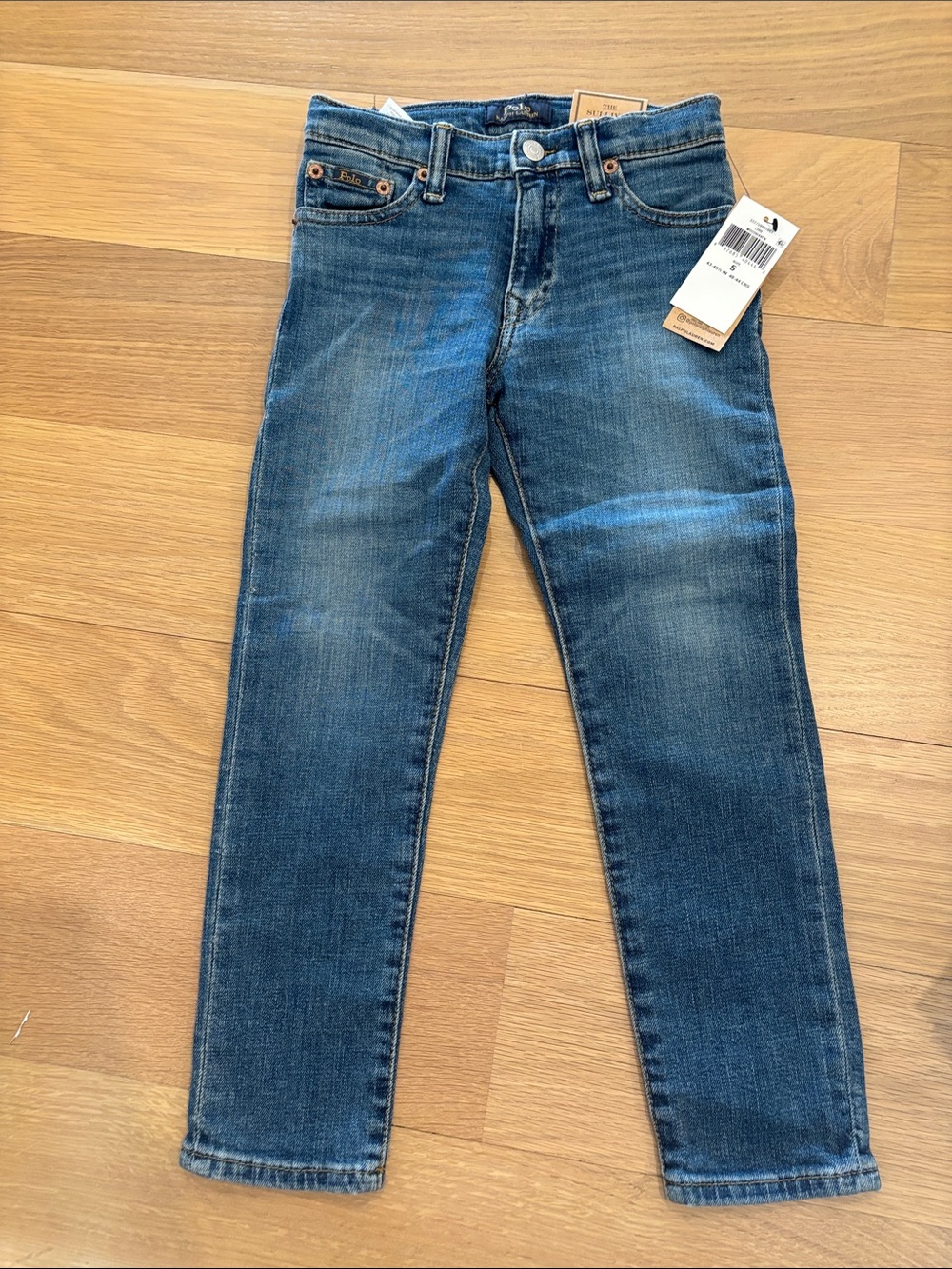 Polo Boys Blue Denim Jeans size 5 NWT